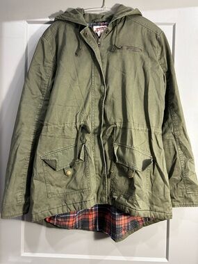 Arizona Jean Company Olive Green Hooded Utility Jacket, Women’s, XL